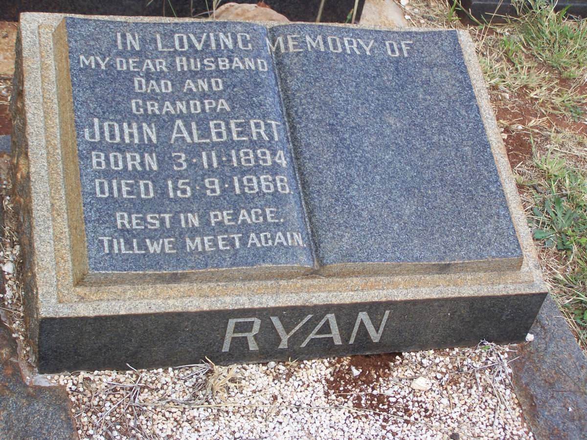 RYAN John Albert 1894-1966