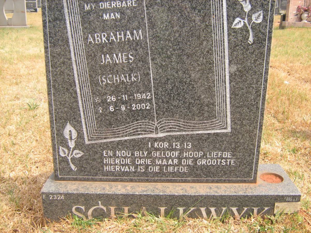 SCHALKWYK Abraham James 1942-2002