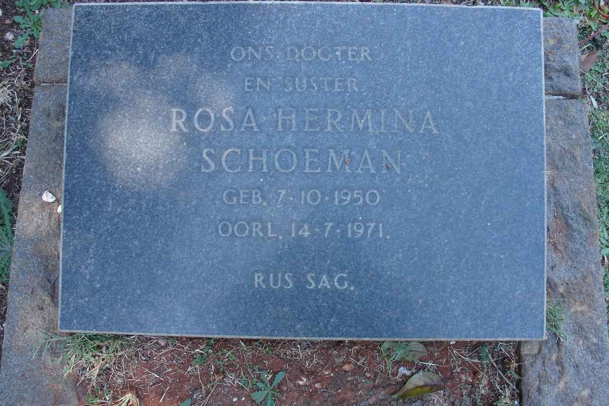 SCHOEMAN Rosa Hermina 1950-1971