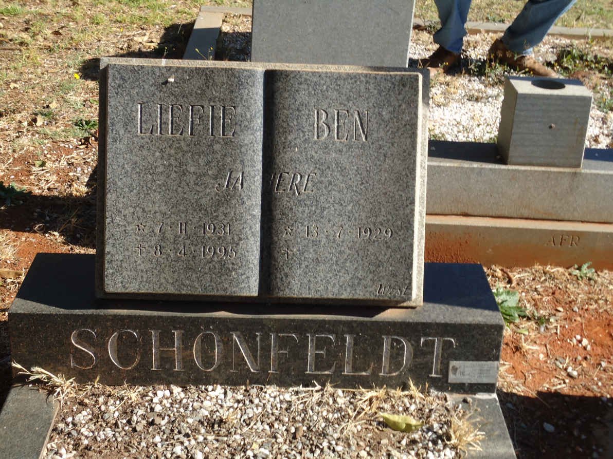 SCHONFELDT Ben 1929- &amp; Liefie 1931-1995