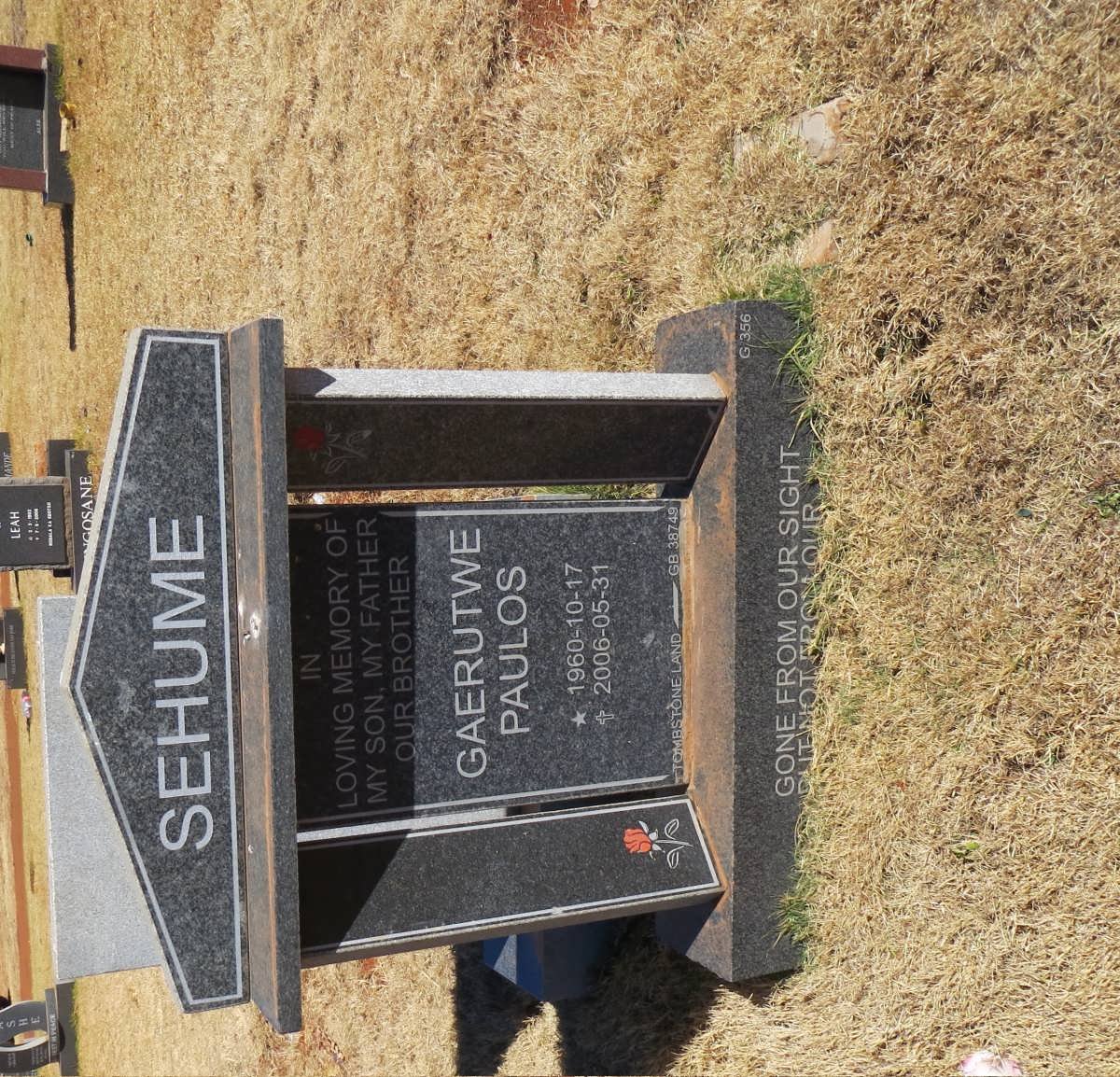SEHUME Gaerutwe Paulos 1960-2006
