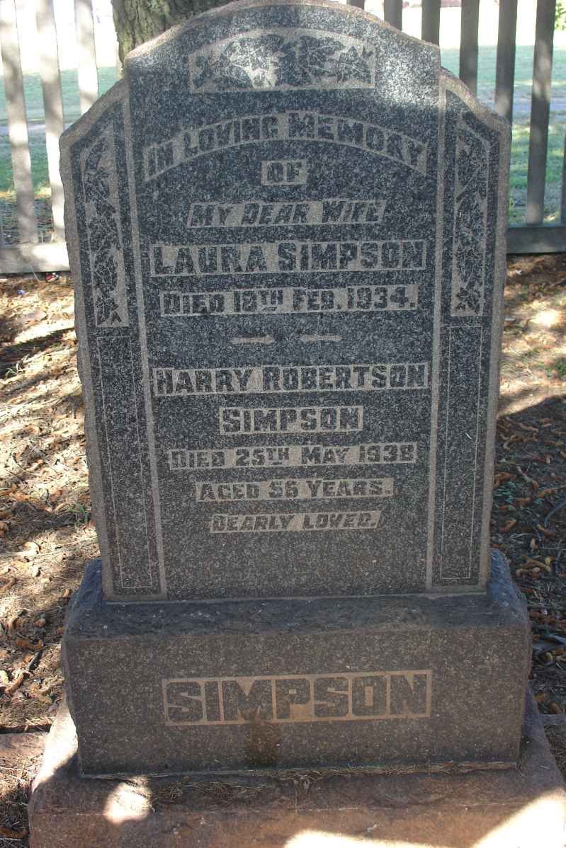 SIMPSON Harry Robertson -1938 &amp; Laura -1934
