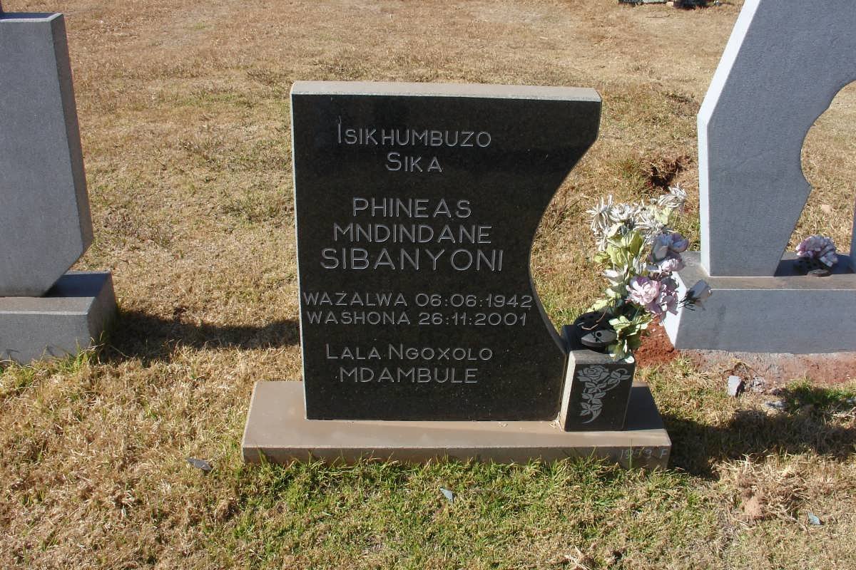 SIBANYONI Phineas Mndindane 1942-2001