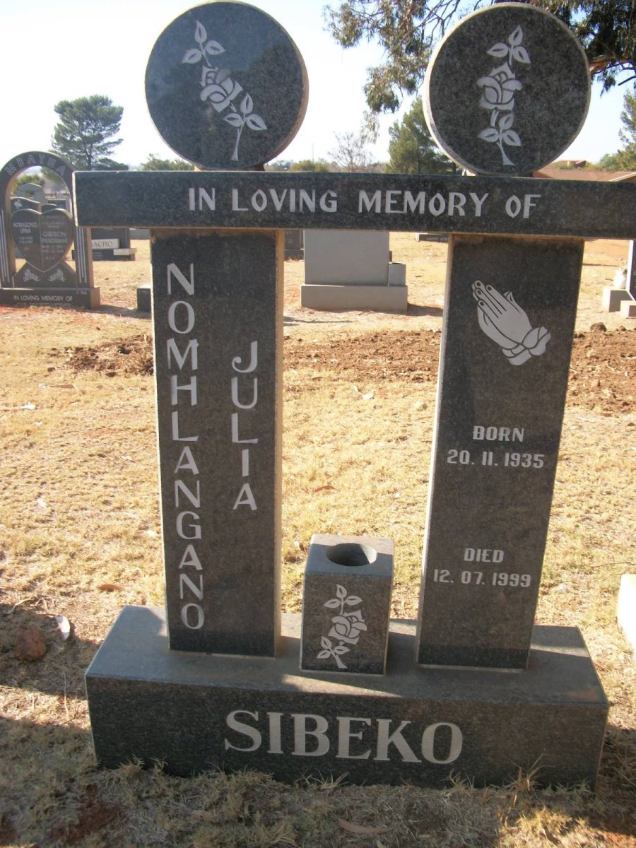 SIBEKO Nomhlangano Julia 1935-1999