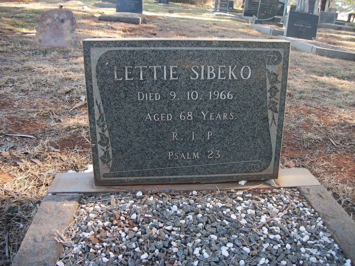 SIBEKO Lettie -1966