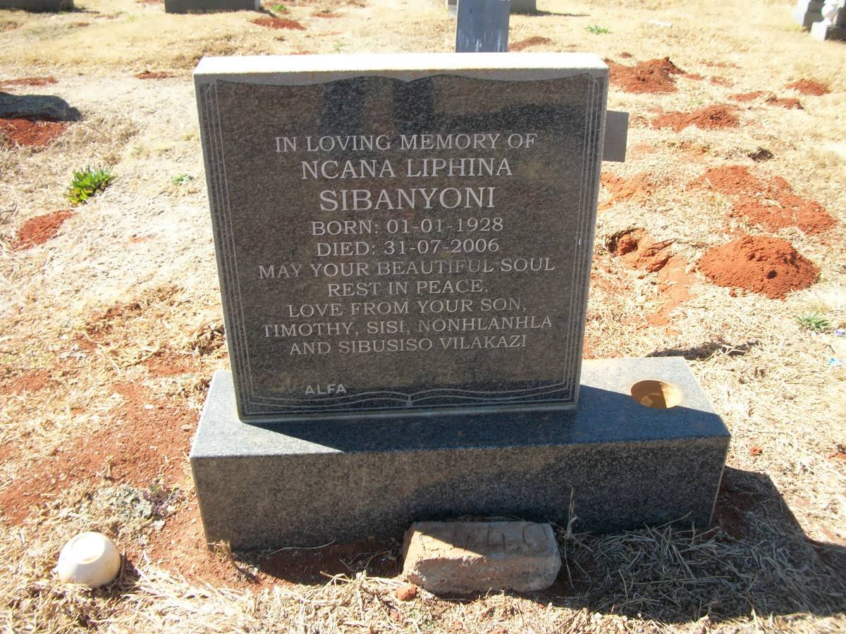 SIBANYONI Ncana Liphina 1928-2006