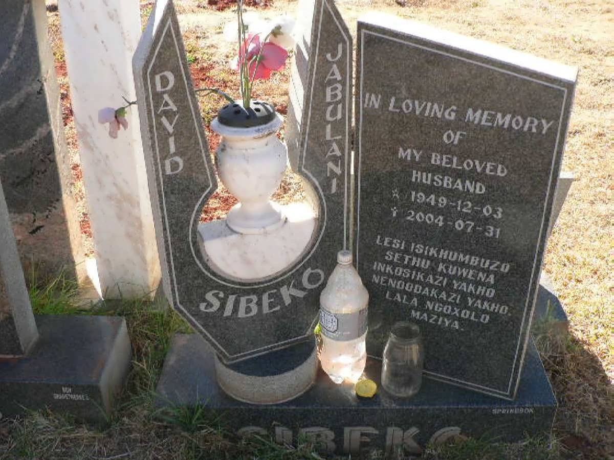 SIBEKO David Jabulani 1949-2004