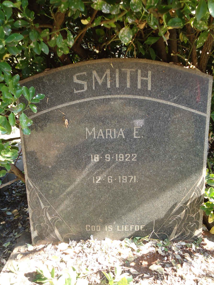 SMITH Maria E. 1922-1971