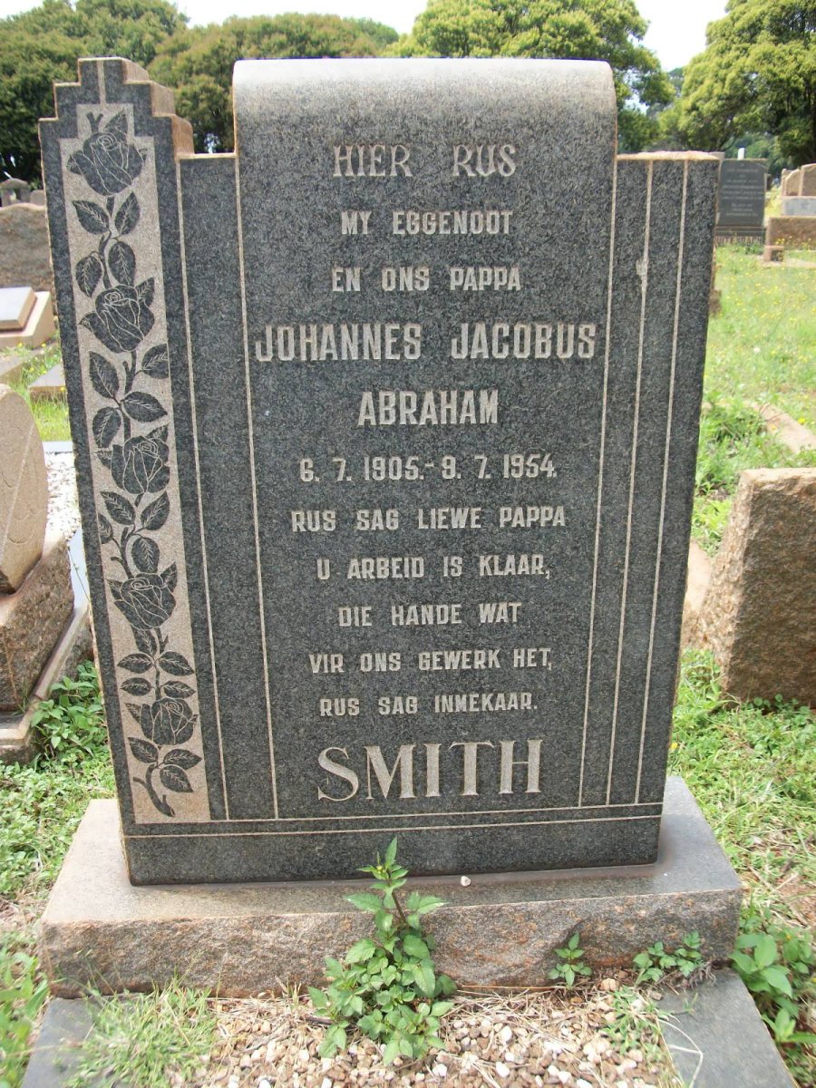 SMITH Johannes Jacobus Abraham 1905-1954