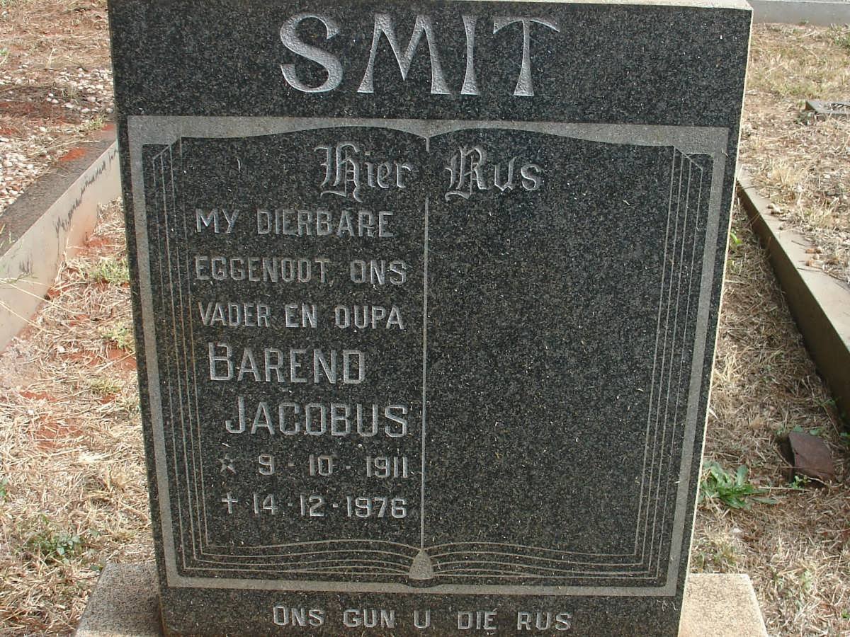 SMIT Barend Jacobus 1911-1976
