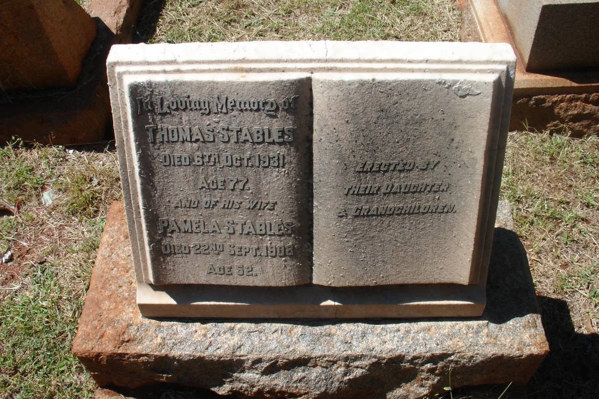 STABLES Thomas -1931 &amp; Pamela -1908