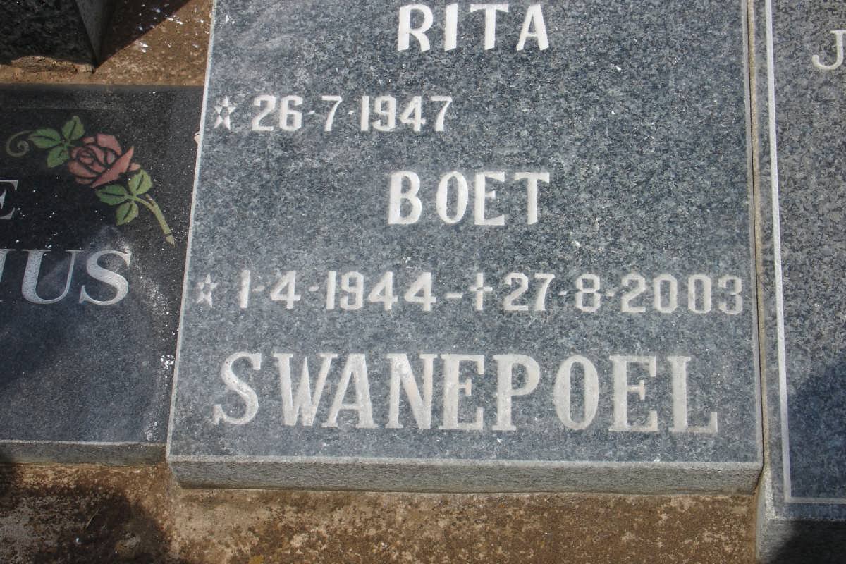 SWANEPOEL Boet 1944-2003 &amp; Rita 1947-