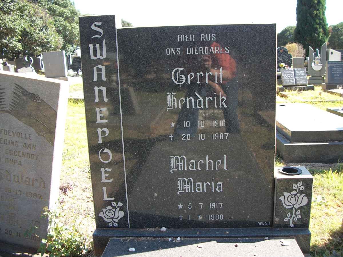 SWANEPOEL Gerrit Hendrik 1916-1987 &amp; Machel Maria 1917-1988