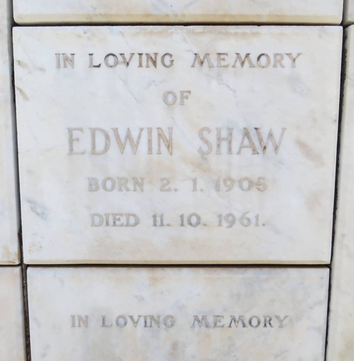SHAW Edwin 1905-1961
