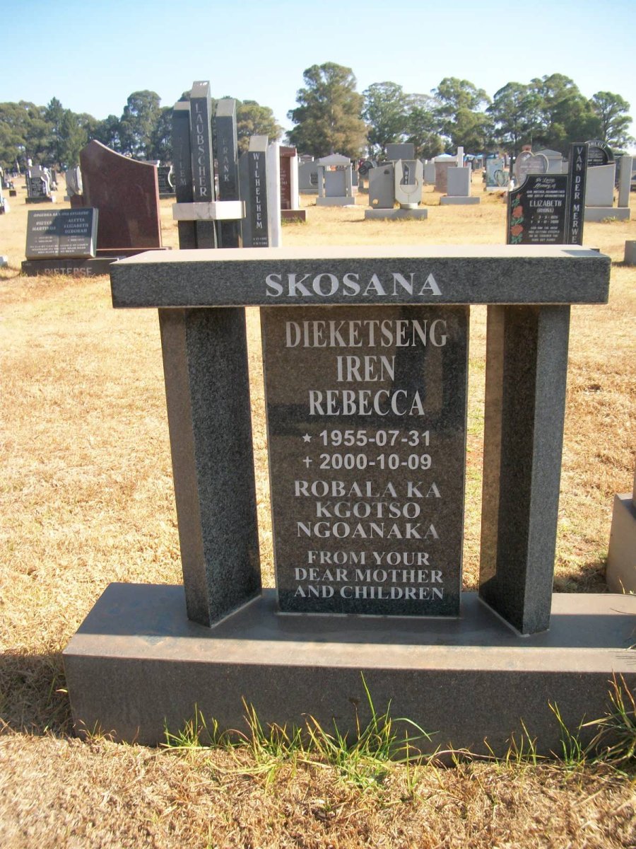 SKOSANA Dieketseng Iren Rebecca 1955-2000