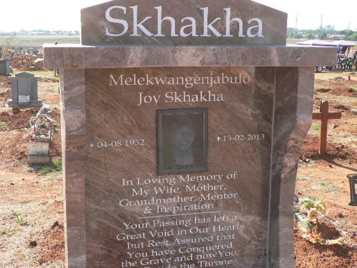 SKHAKHA Melekwangenjabulo Joy 1952-2013