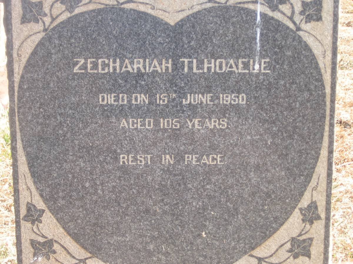 TLHOAELE Zechariah -1950