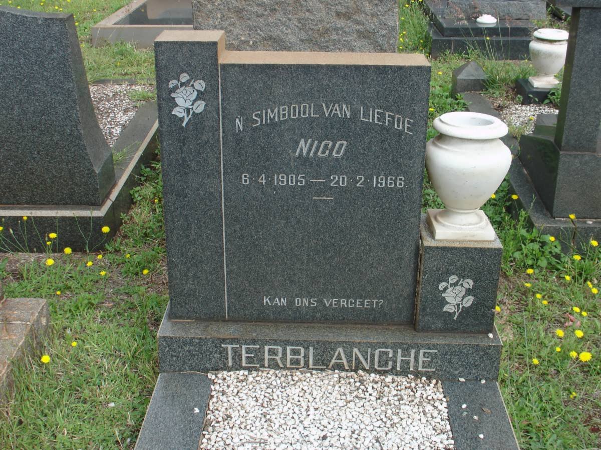 TERBLANCHE Nico 1905-1966
