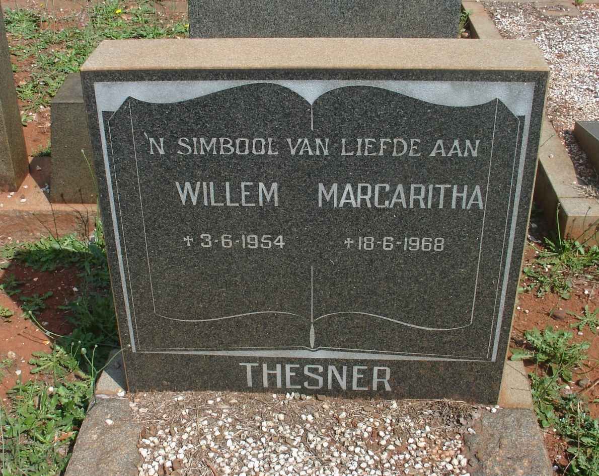 THESNER Willem -1954 &amp; Margaritha -1968
