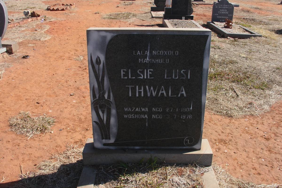THWALA Elsie Lusi 1908-1978