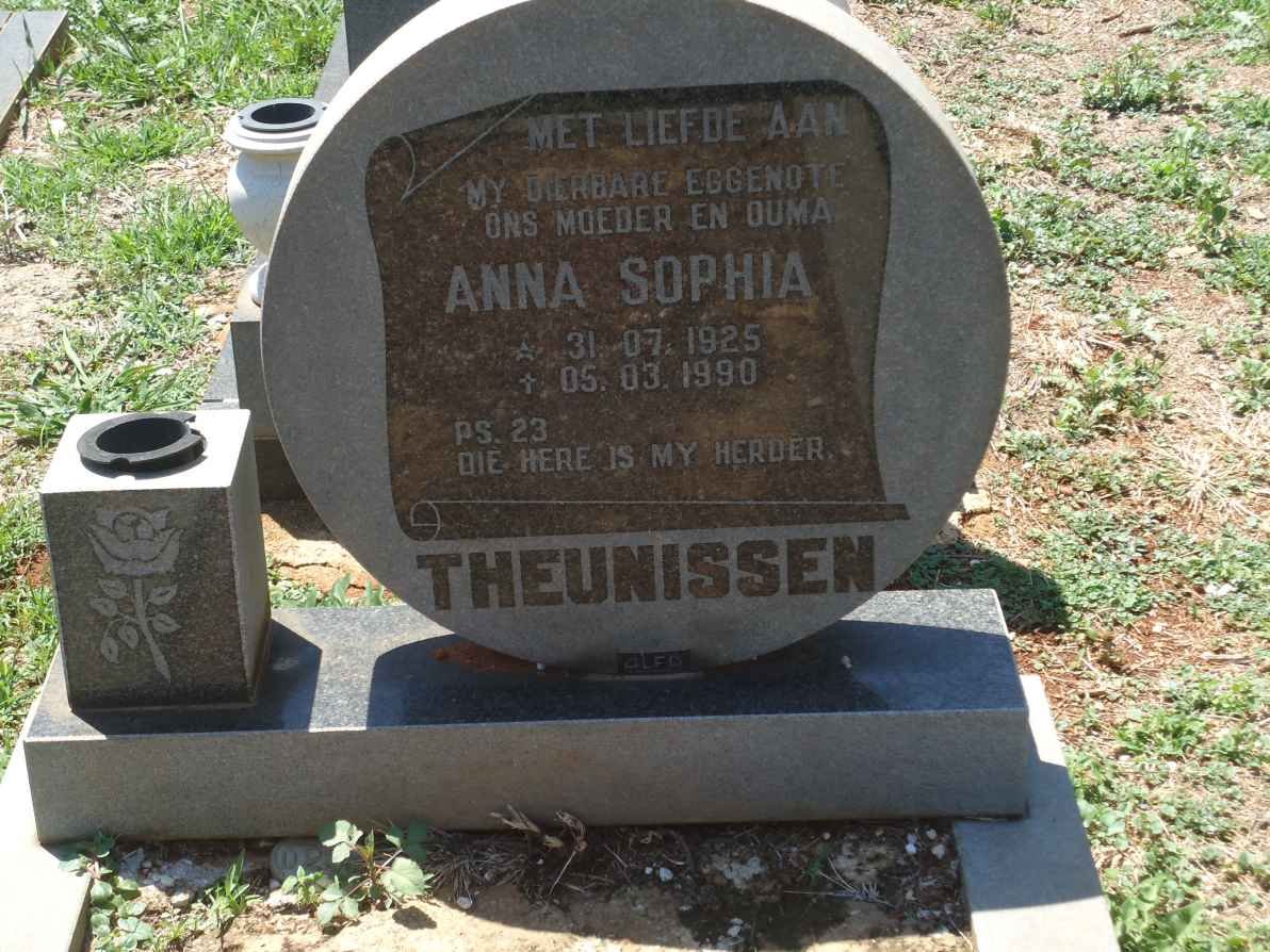 THEUNISSEN Anna Sophia 1925-1990