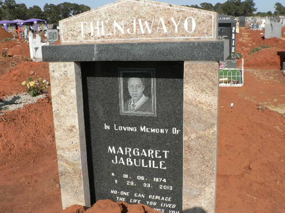 THENJWAYO Margaret Jubulile 1974-2013