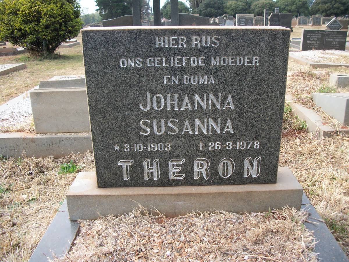 THERON Johanna Susanna 1903-1978