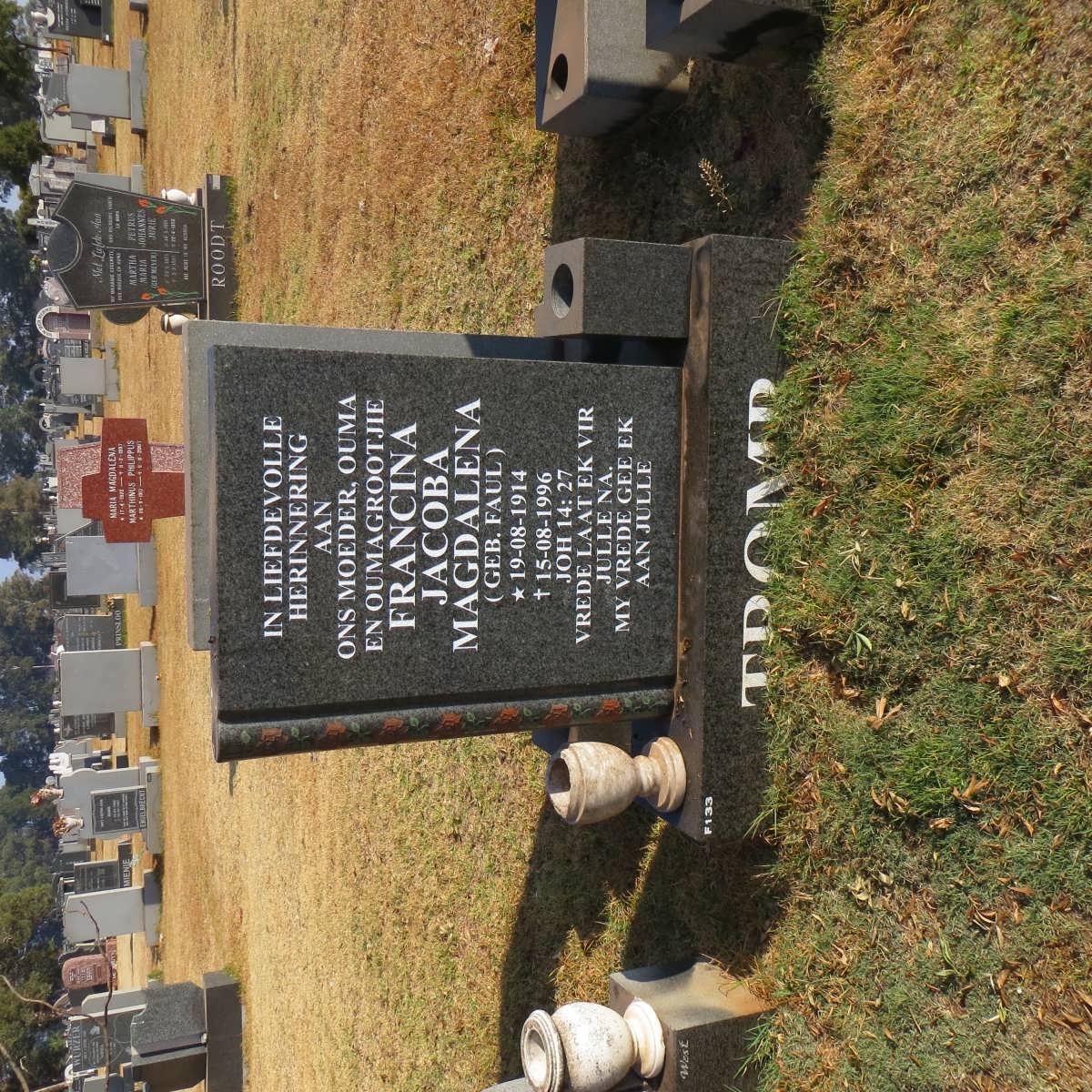 TROMP Francina Jacoba Magdalena nee FAUL1914-1996