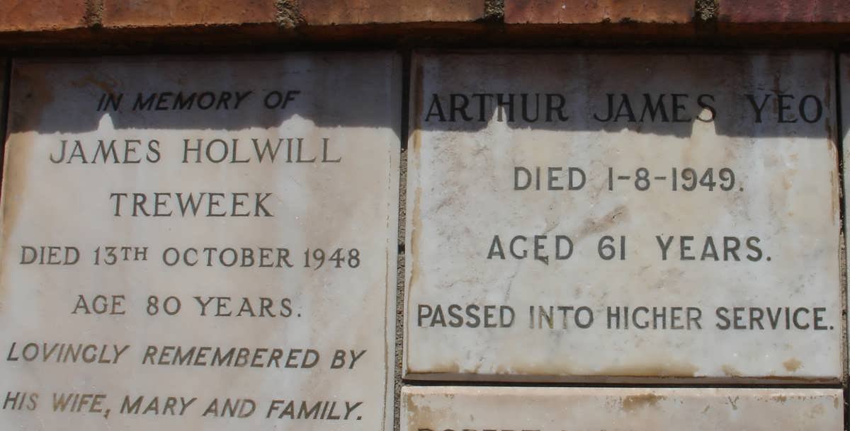 TREWEEK James Holwill -1948 :: YEO Arthur James -1949