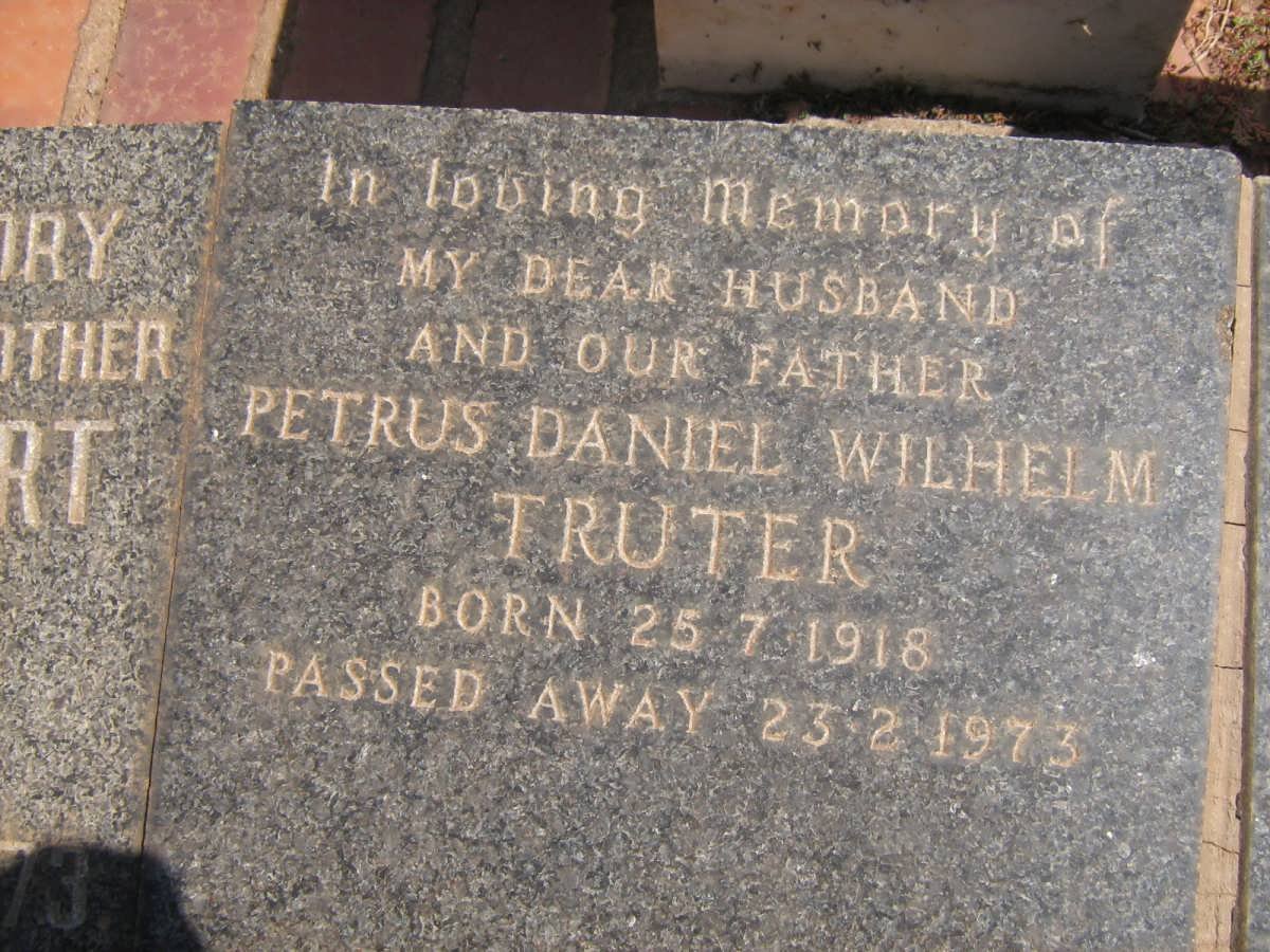 TRUTER Petrus Daniel Wilhelm 1918-1973
