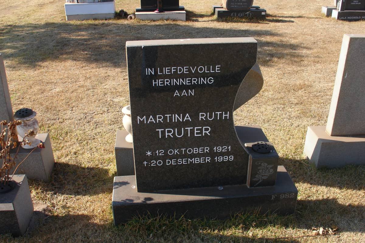 TRUTER Martina Ruth 1921-1999