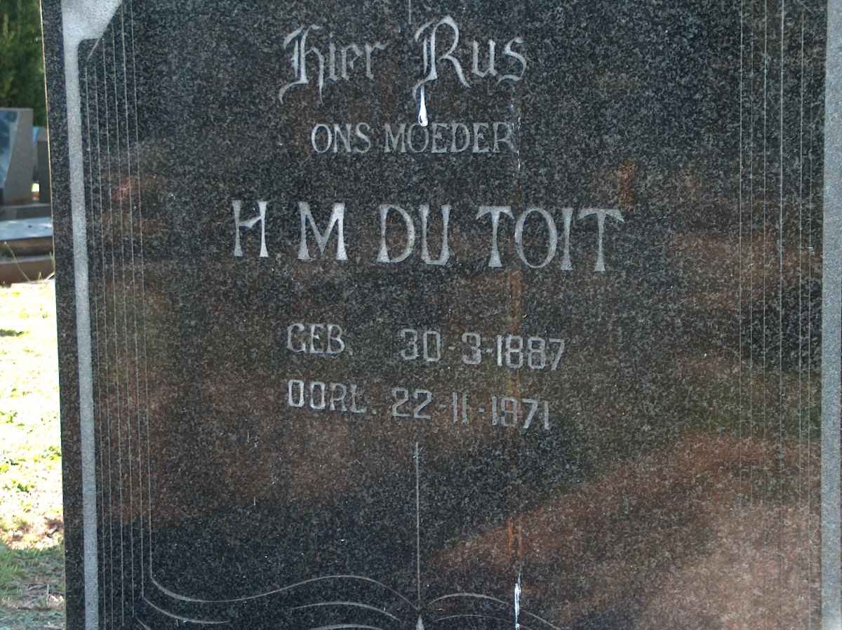 TOIT H.M., du 1887-1971