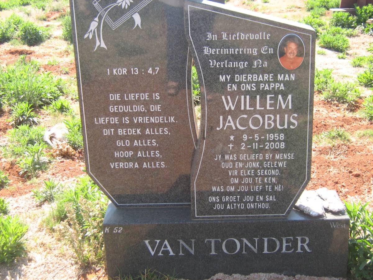 TONDER Willem Jacobus, van 1958-2008