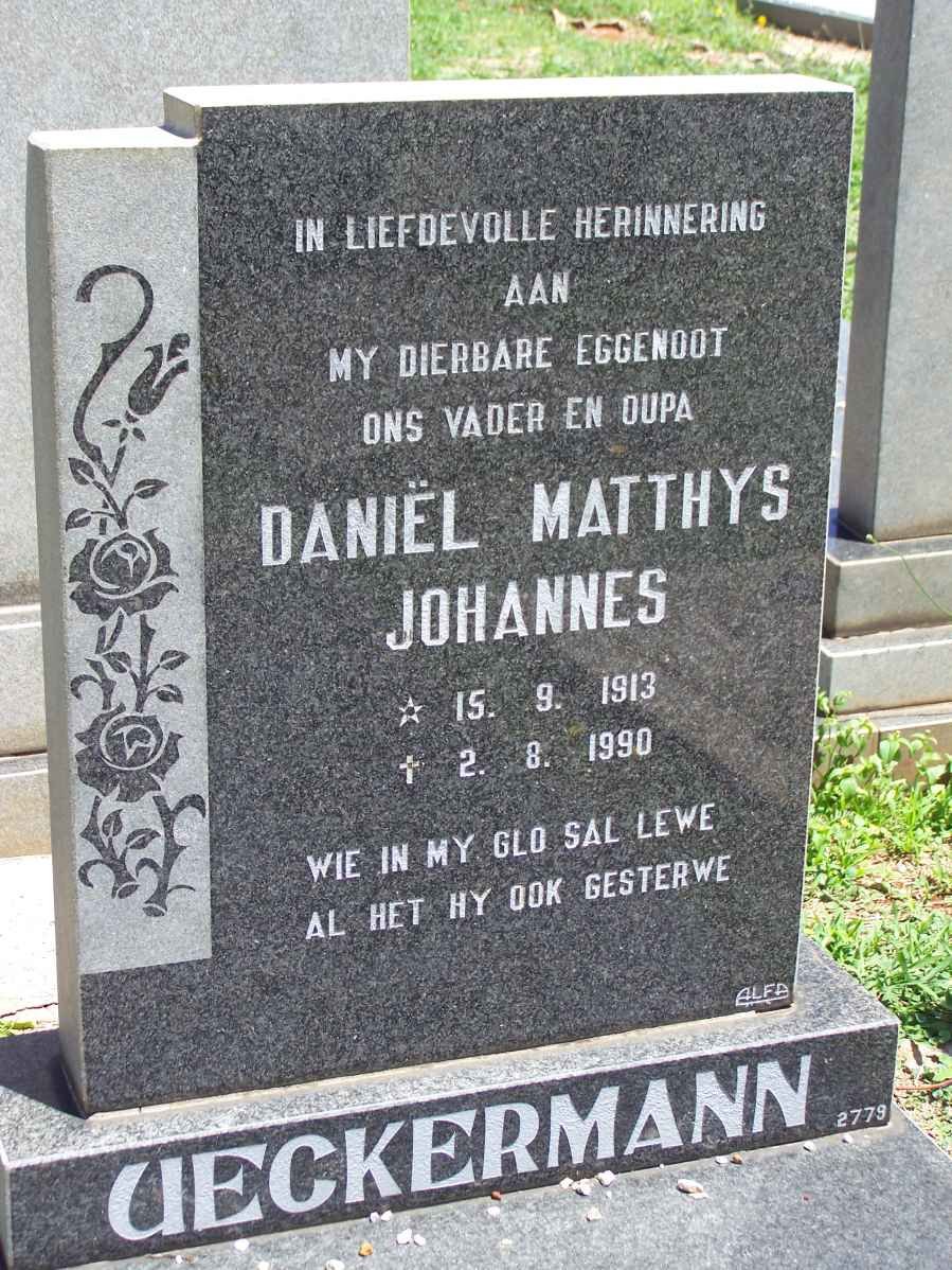 UECKERMANN Daniël Matthys Johannes1913-1990