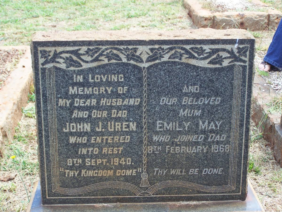 UREN John J. -1940 &amp; Emily May -1968