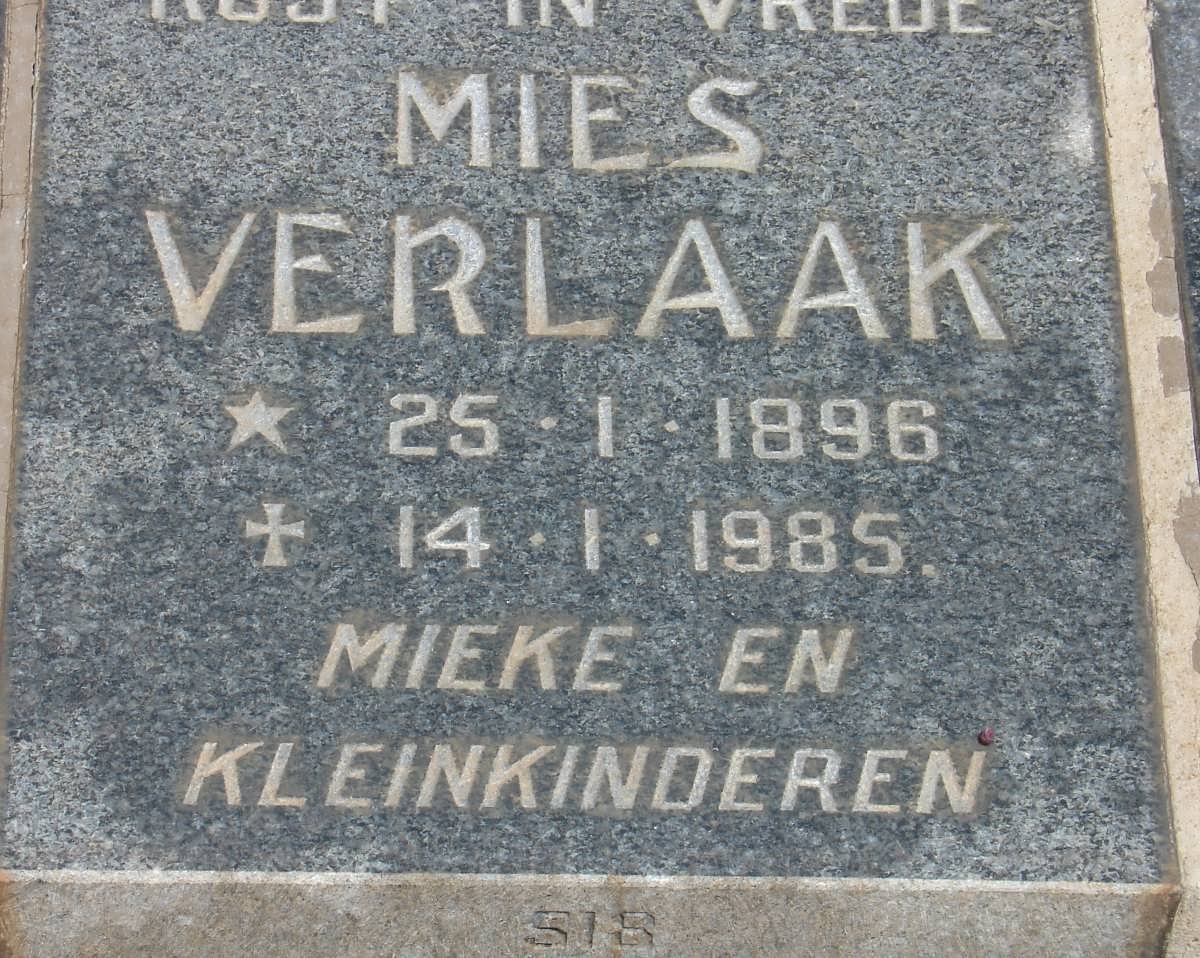 VERLAAK Mies 1896-1985