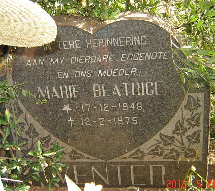 VENTER Marie Beatrice 1948-1975