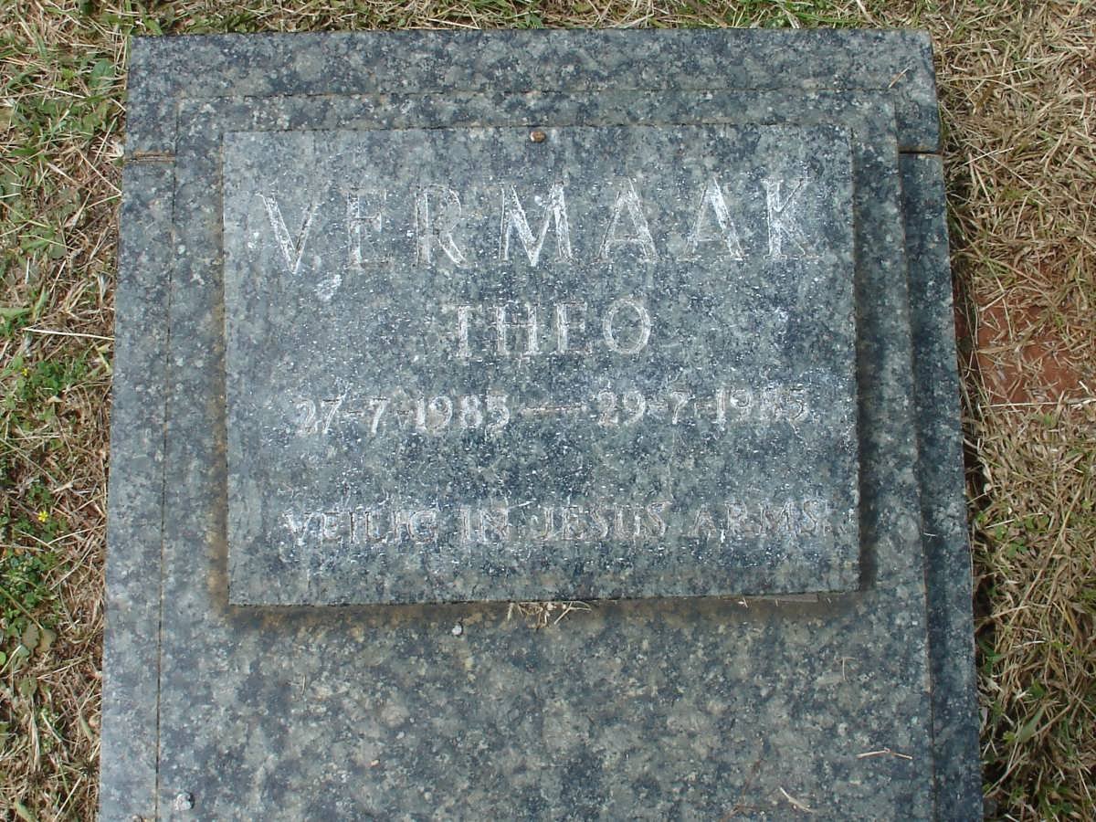 VERMAAK Theo 1985-1985