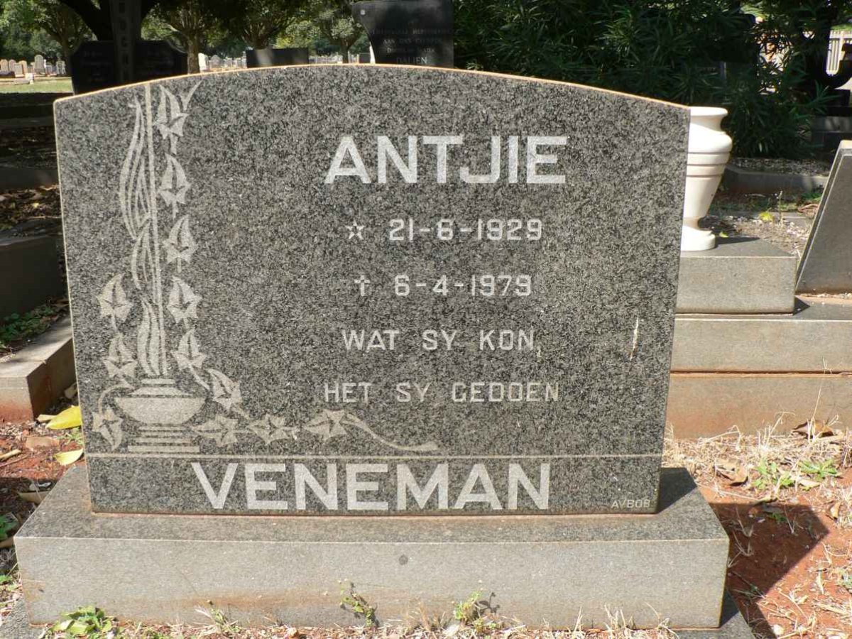 VENEMAN Antjie 1929-1979