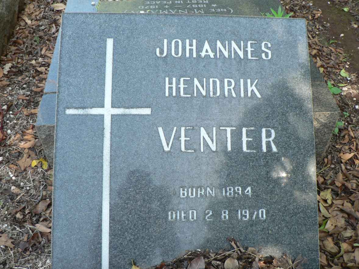 VENTER Johannes Hendrik 1894-1970
