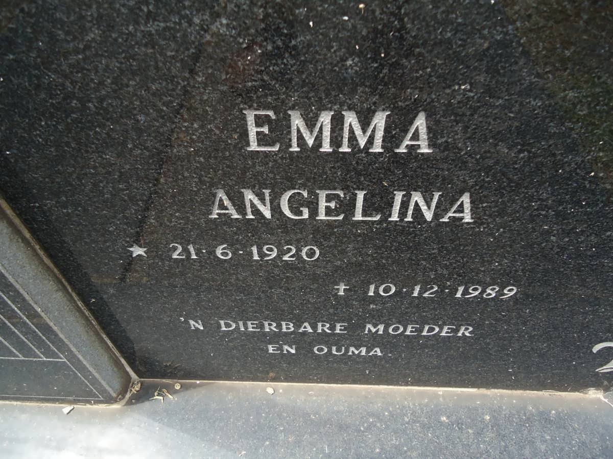 VISAGIE Emma Angelina 1920-1989