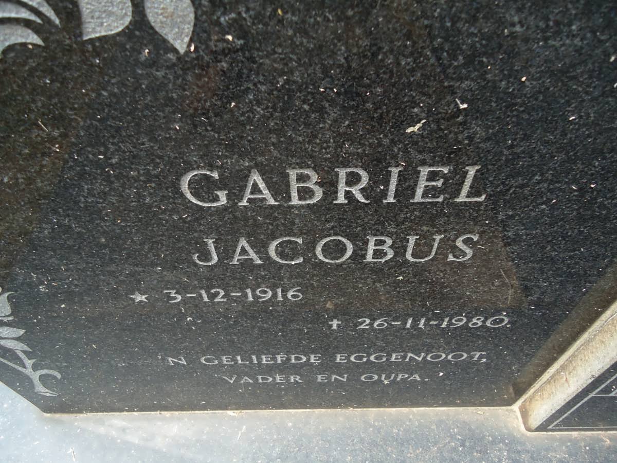 VISAGIE Gabriel Jacobus 1916-1980