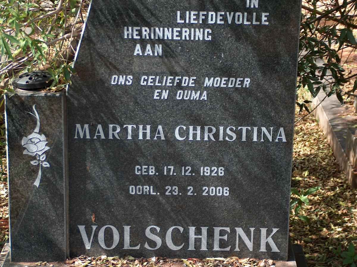VOLSCHENK Martha Christina 1926-2006