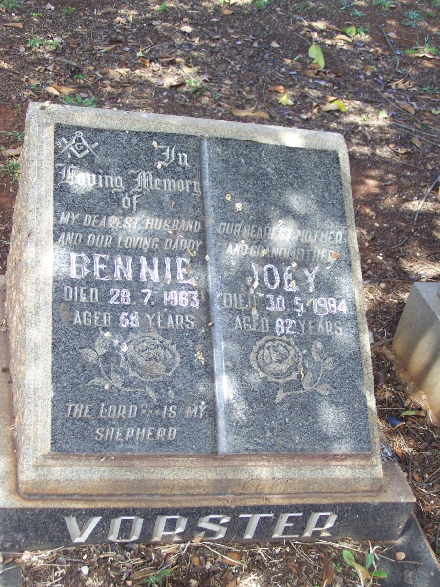 VORSTER Bennie -1963 &amp; Joey -1984