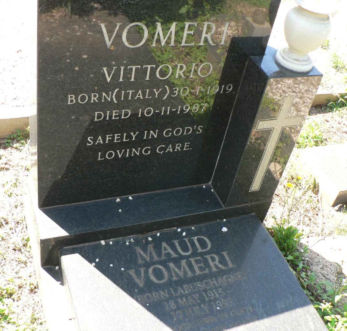VOMERI Vittorio 1919-1987 &amp; Maud LABUSCHAGNE 1915-1997