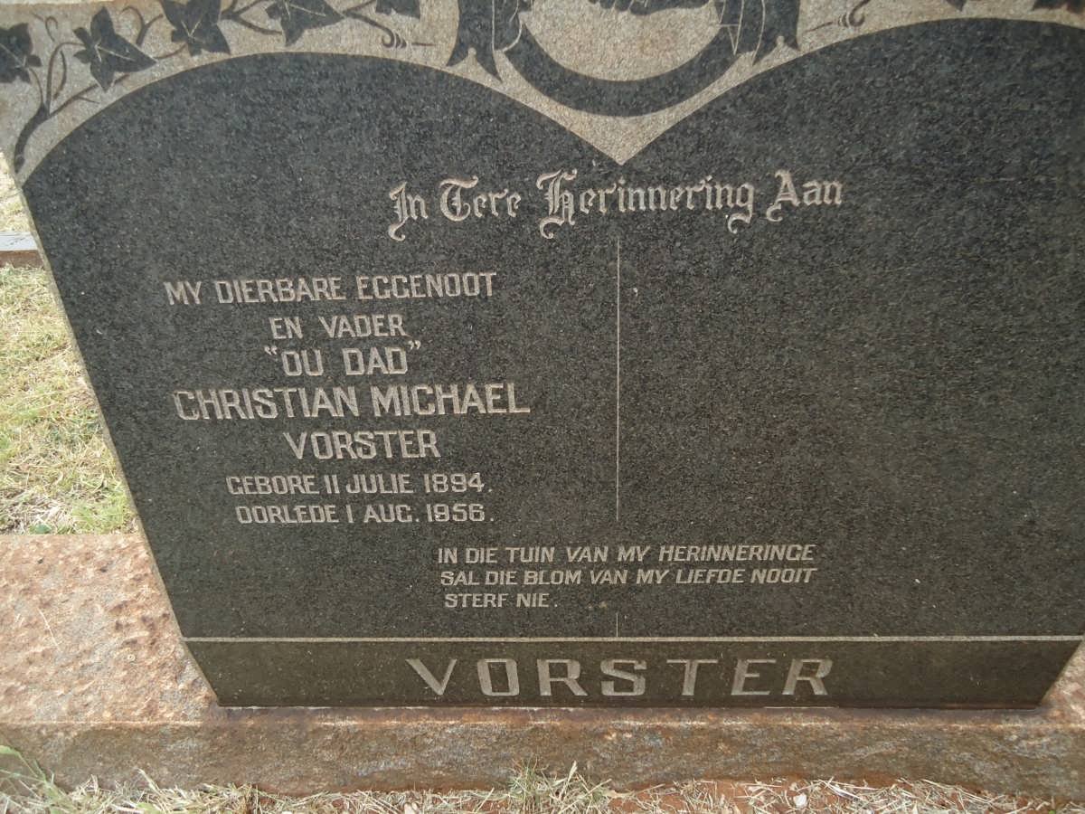 VORSTER Christian Michael 1894-1956
