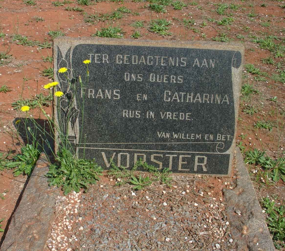 VORSTER Frans &amp; Catharina
