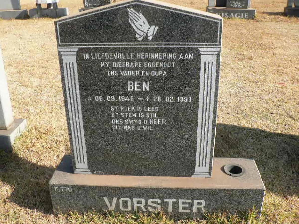 VORSTER Ben 1946-1999