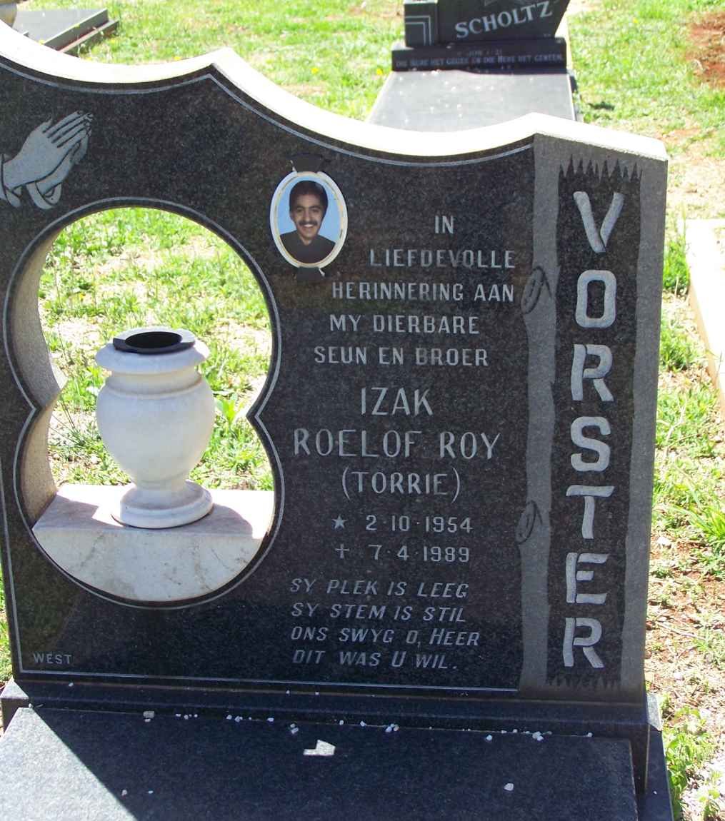 VORSTER Izak Roelof Roy 1954-1989