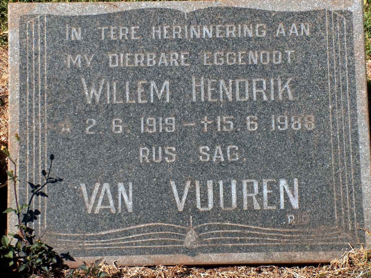 VUUREN Willem Hendrik, van 1919-1988